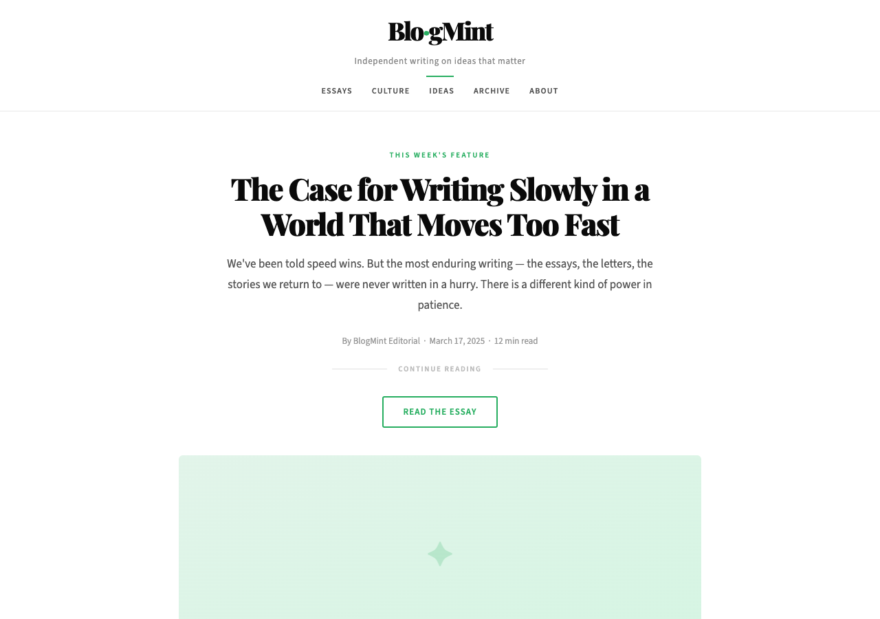 BlogMint — Free Blog WordPress Theme Screenshot