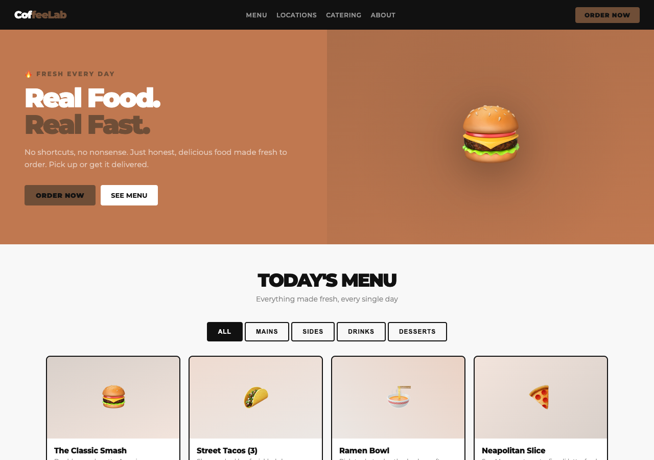 CoffeeLab — Free Food & Drink WordPress Theme Screenshot