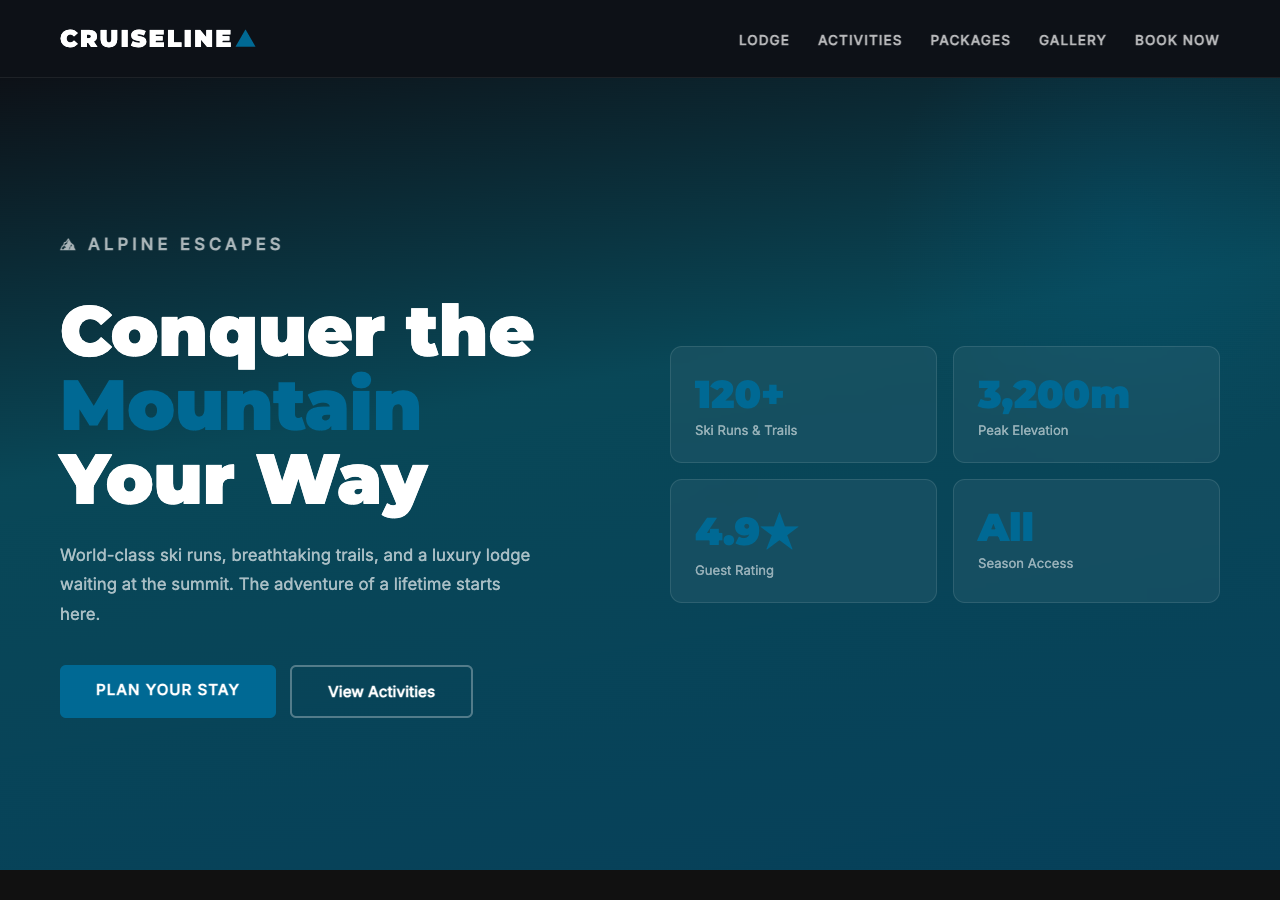 CruiseLine — Free Holiday WordPress Theme Screenshot