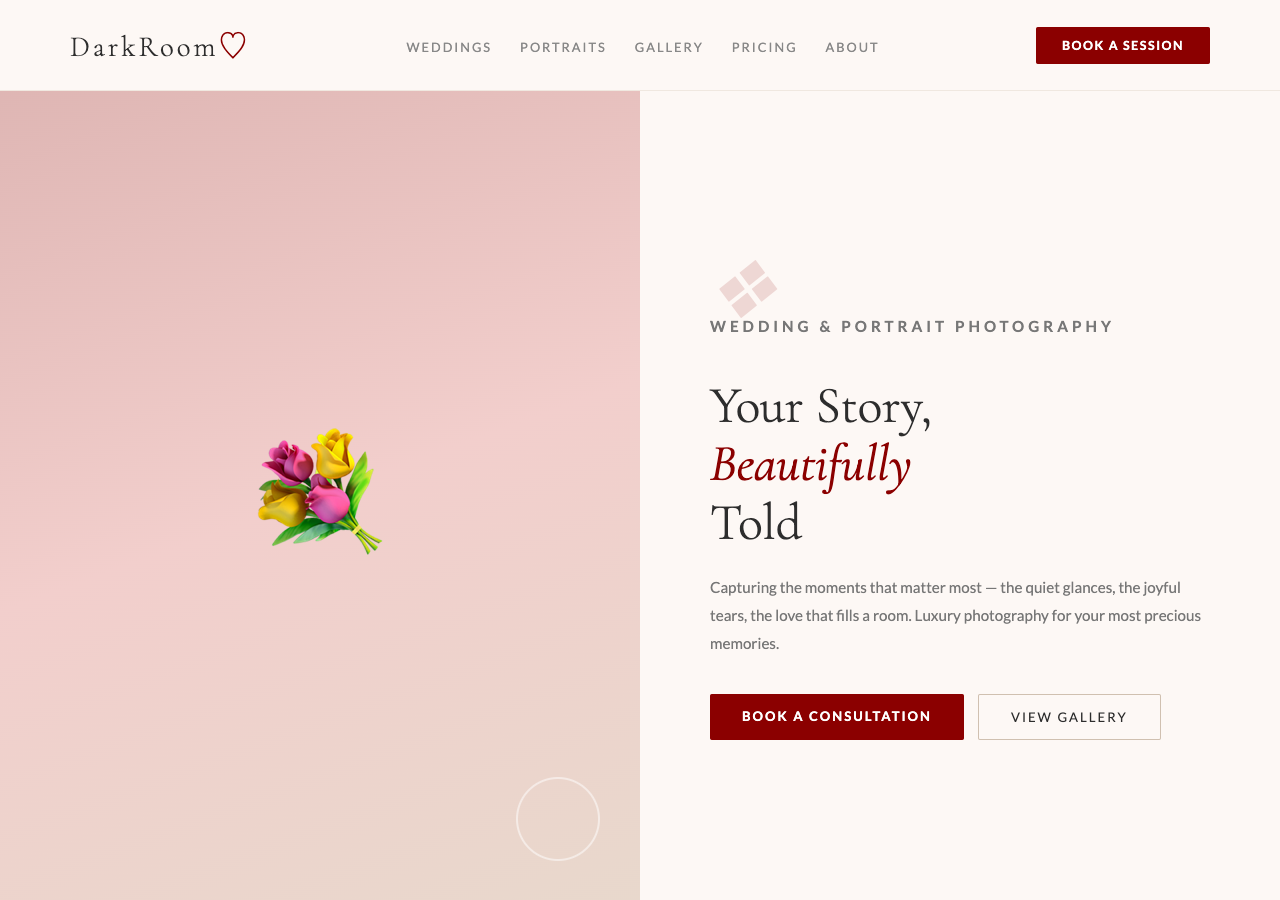 DarkRoom — Free Photography WordPress Theme Screenshot