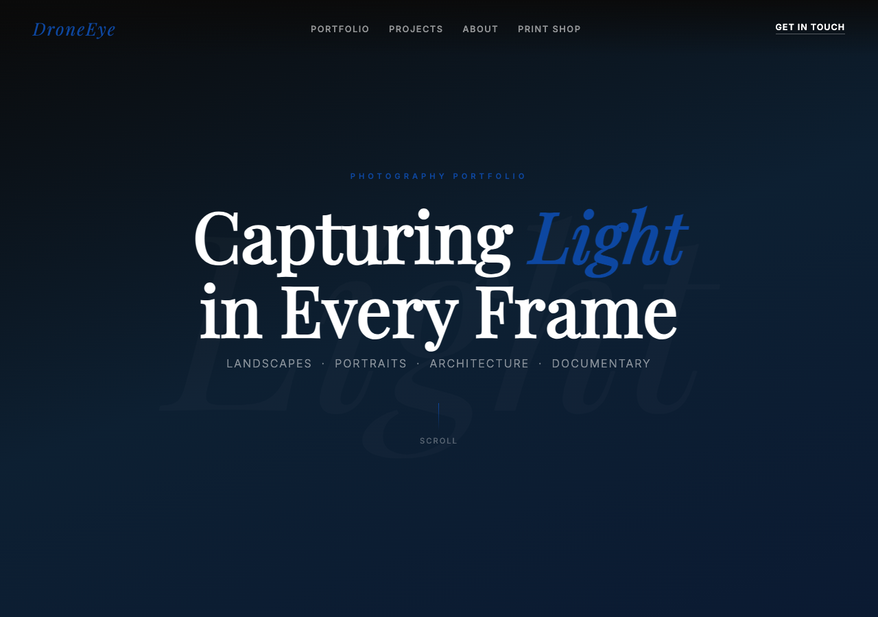 DroneEye — Free Photography WordPress Theme Screenshot