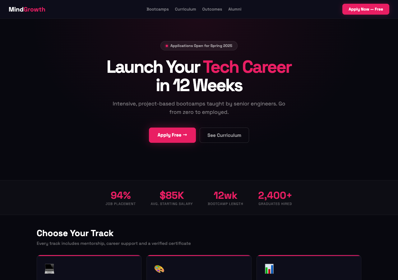 MindGrowth — Free Education WordPress Theme Screenshot
