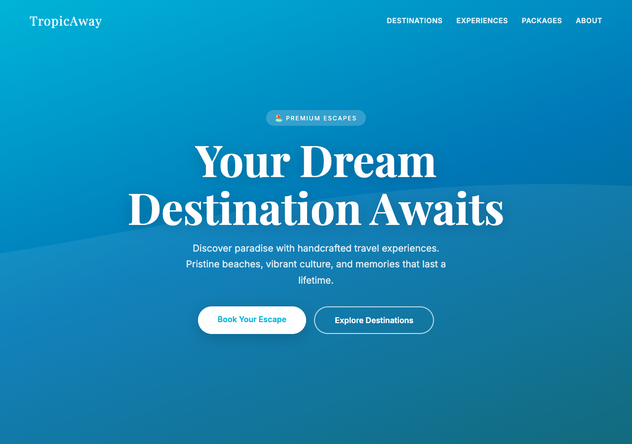 TropicAway free WordPress theme screenshot