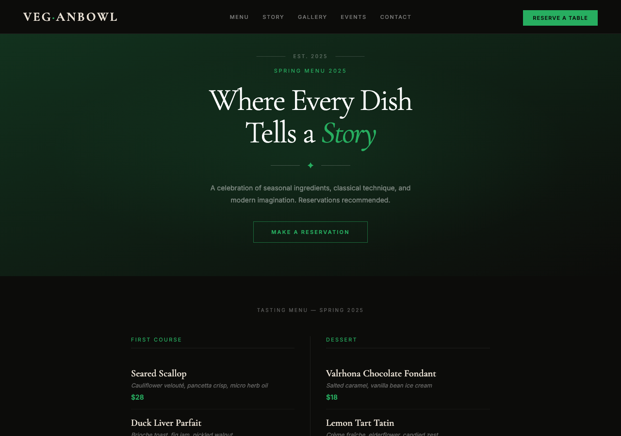 VeganBowl — Free Food & Drink WordPress Theme Screenshot