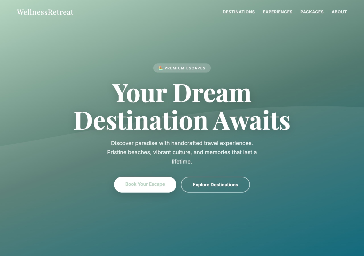 WellnessRetreat — Free Holiday WordPress Theme Screenshot