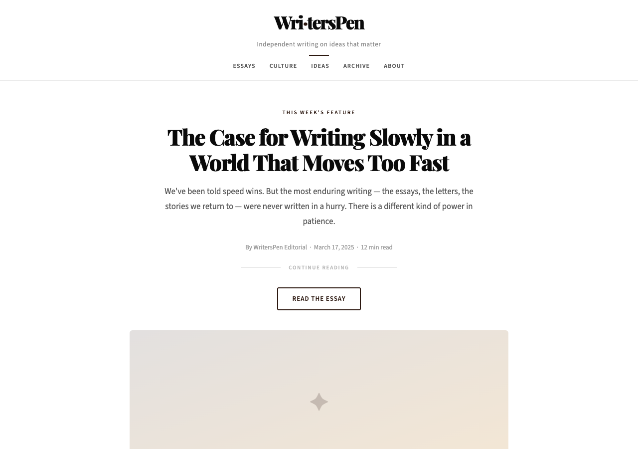 WritersPen — Free Blog WordPress Theme Screenshot